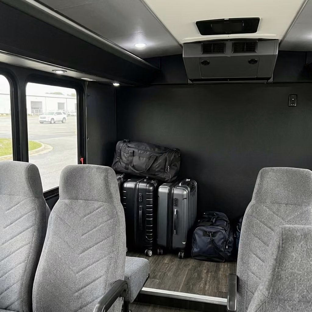 gadsden 15 passenger minibus luggage area
