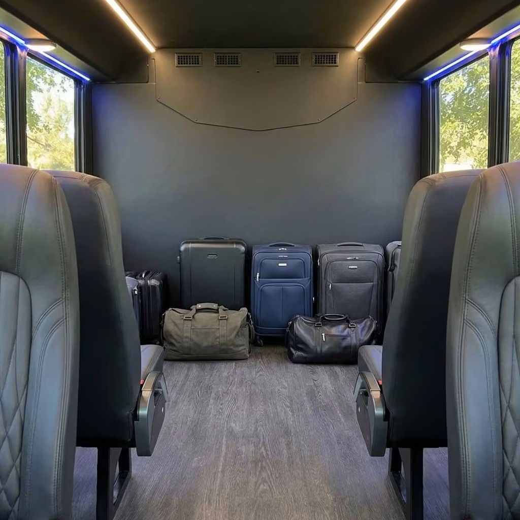 gadsden 20 passenger minibus luggage area