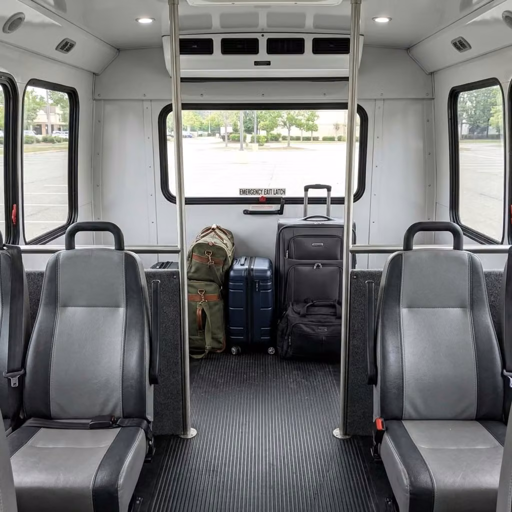gadsden 30 passenger minibus luggage area