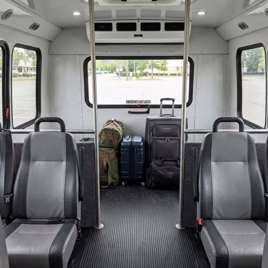 gadsden 35 passenger minibus luggage area