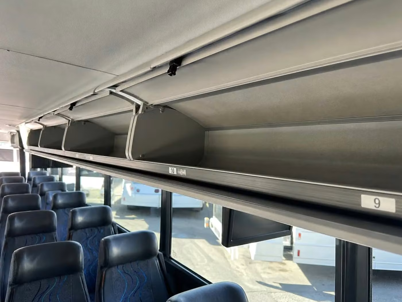 gadsden 35 passenger minibus overhead storage