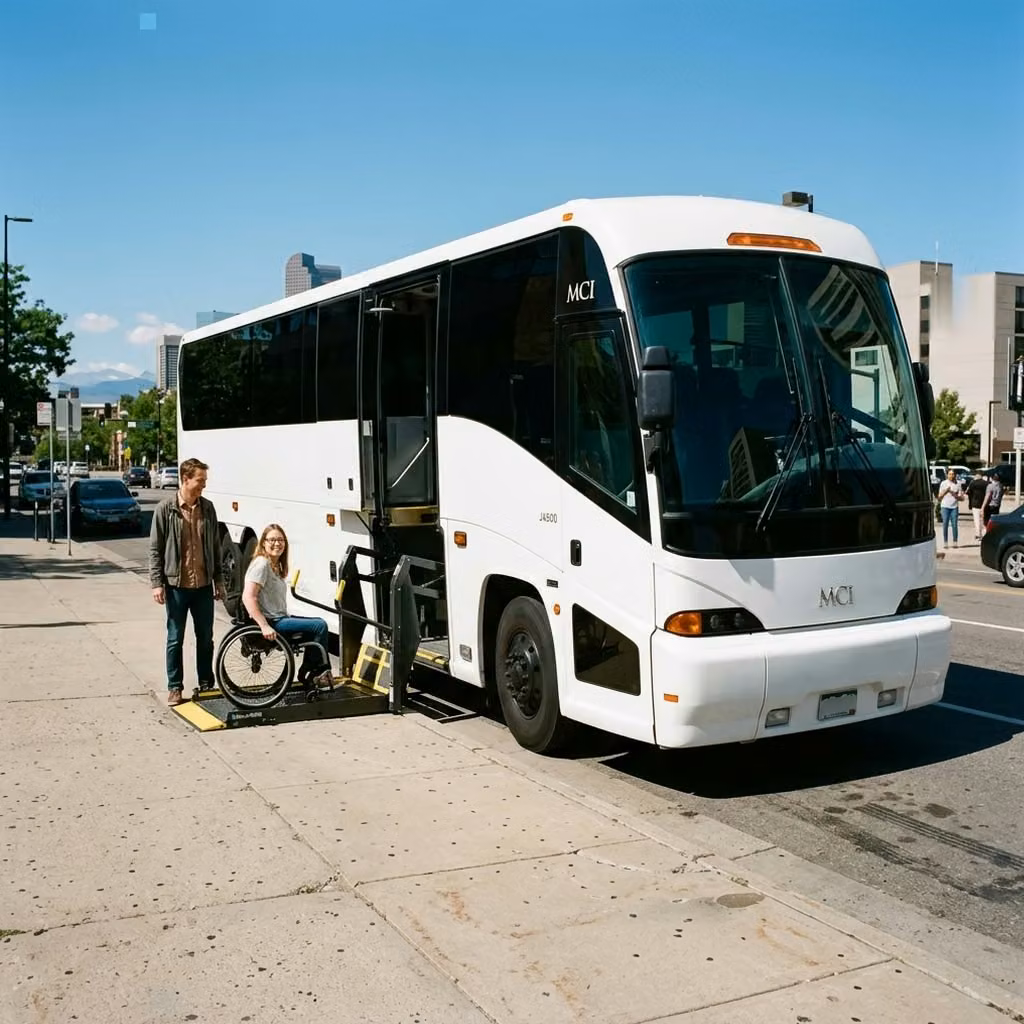 gadsden 56 passenger charter bus wheelchair lift