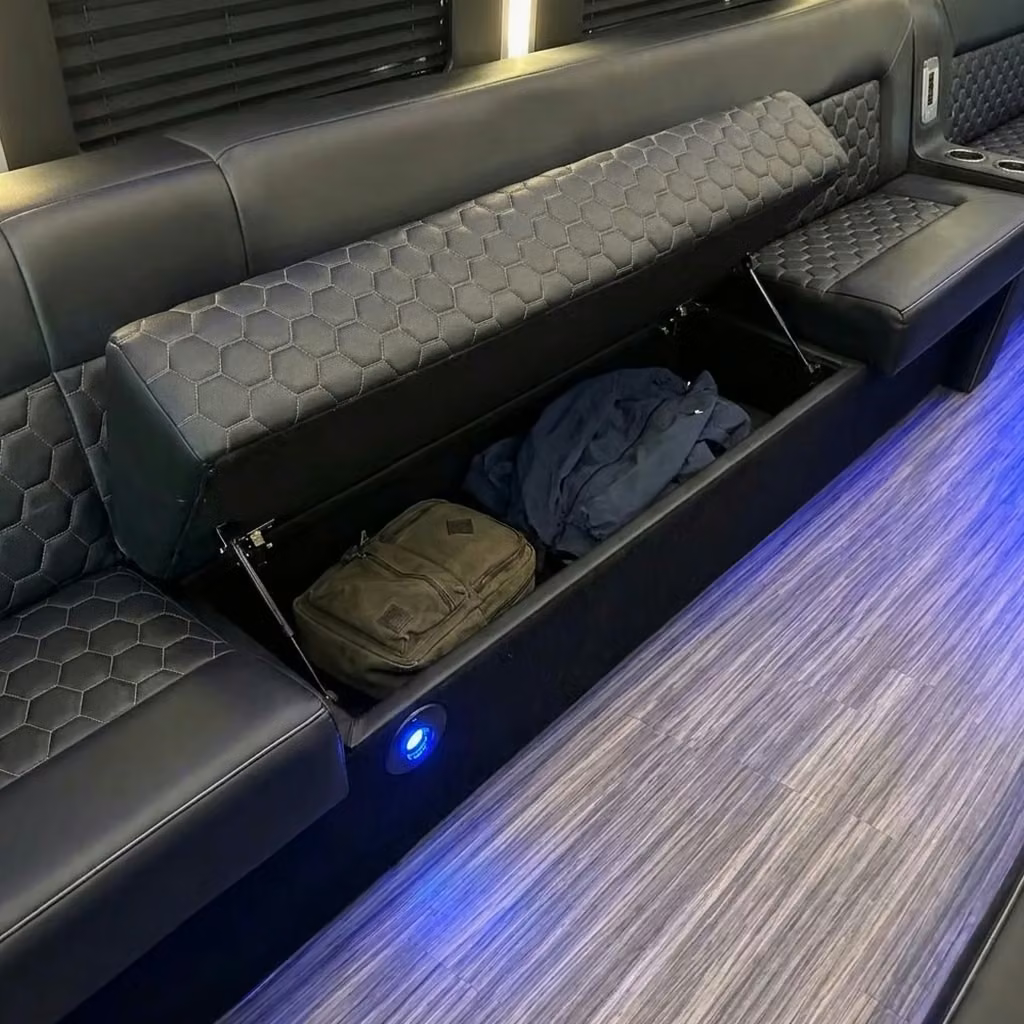 gadsden party bus under seat storage